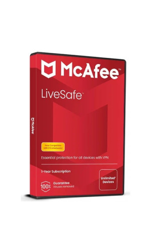 McAfee LiveSafe - Unlimited Devices 1 Year Cd Key Global