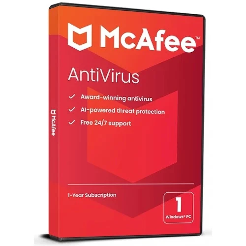 McAfee AntiVirus Protection 2024  | 1 Year 1 PC Windows Cd Key Global